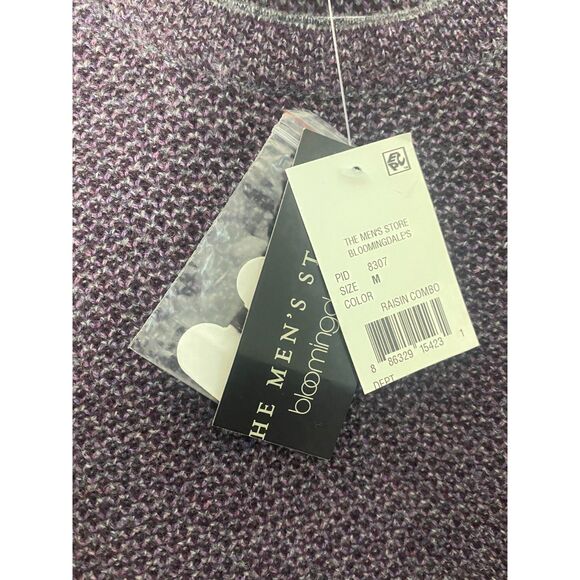 The Men's Store Bloomingdales Wool Cashmere Raisin Combo Pullover Sweater M - Picture 6 of 10